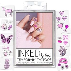 Inked by Dani Temporary Tattoos - Pink Pack (2) NEW